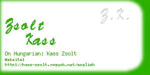 zsolt kass business card